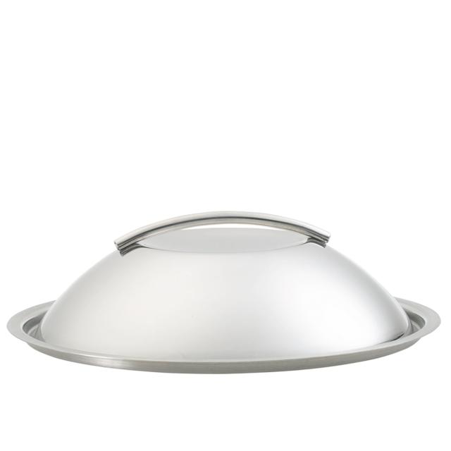 Välvt lock 24 cm rostfritt stål