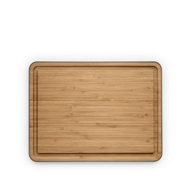 Green tools Planche à découpe en bambou, avec rigole à jus - 39x28 cm
