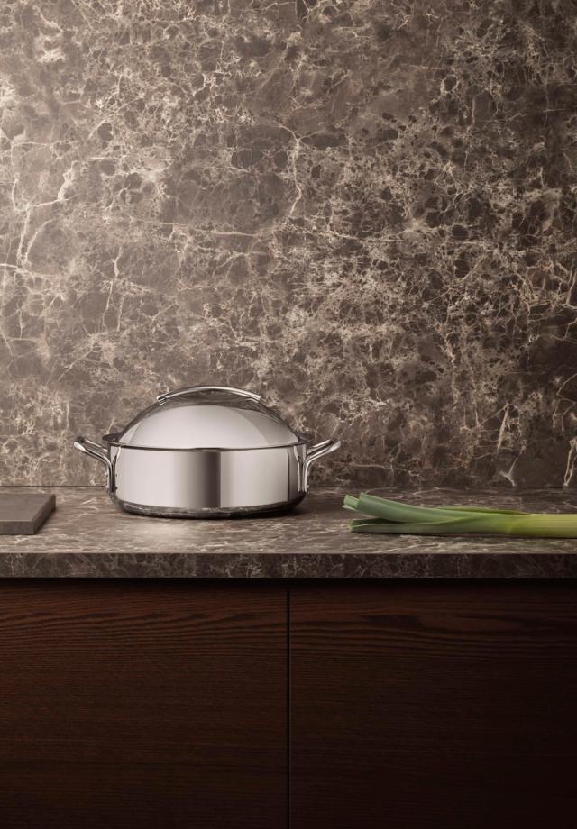 Stainless steel sauté pot - 24 cm - ceramic Slip-Let® non-stick