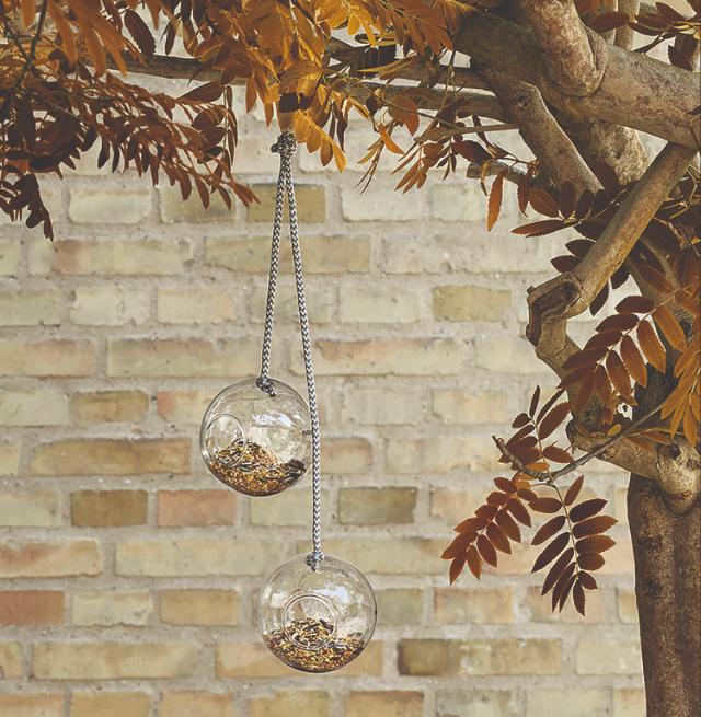 Glass bird feeders - Set of two - Ø10 cm