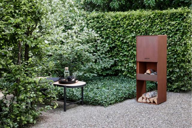 FireBox garden wood burner - 125 cm - Corten steel