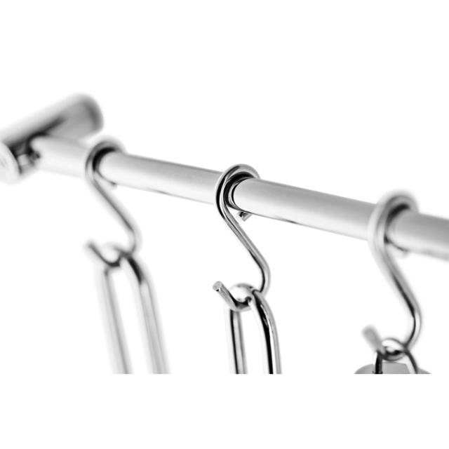 6 hooks for wallmouted rack