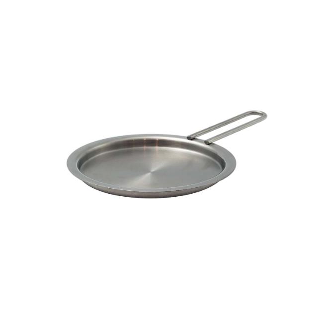 Couvercle plat 13 cm en acier inoxydable