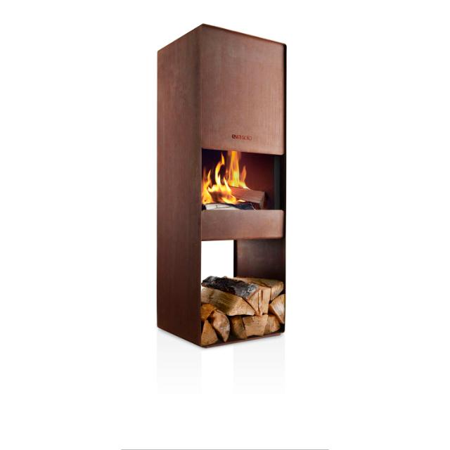 FireBox garden wood burner - 125 cm - Corten steel